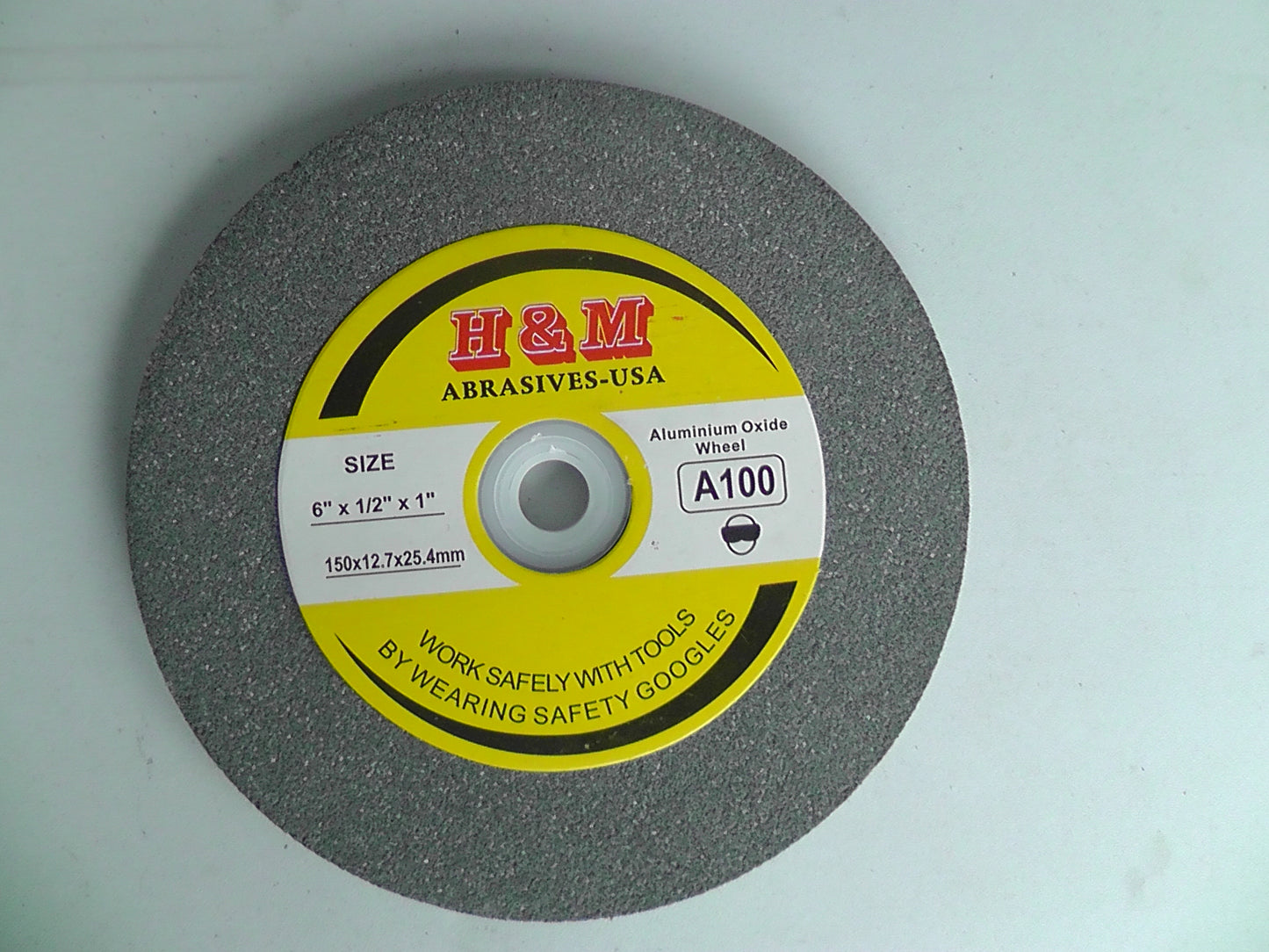 6 inch BENCH GRINDING WHEEL VITRIFIED 6" x 1/2" x 1" A/O IN 46 60 100 Grit Bench Grinder