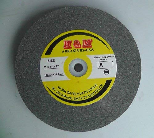 7" x 1" BENCH GRINDING WHEEL 100 grit Vitrified 1" Arbor includes 3/4" 5/8" 1/2" Bushing