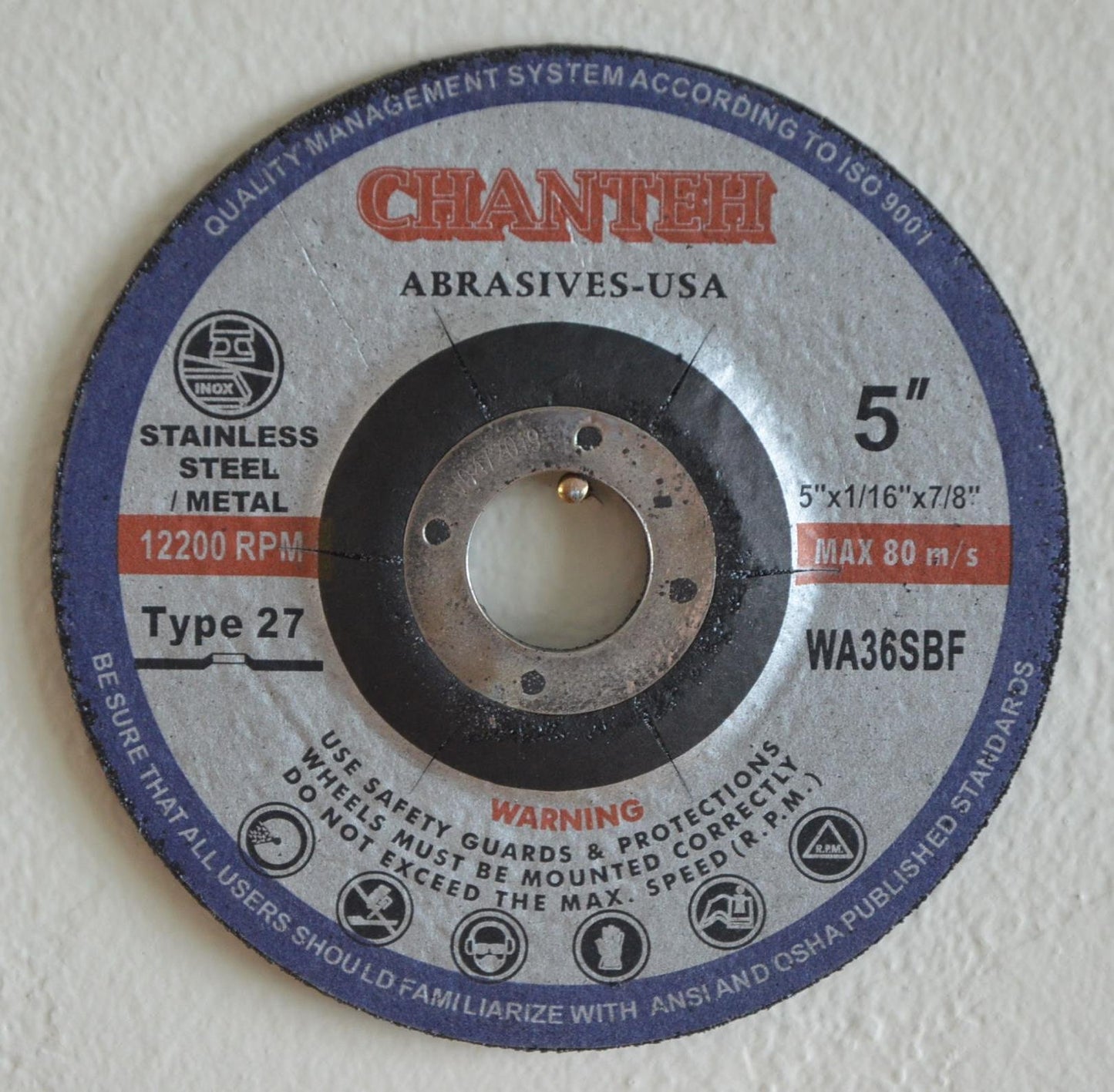 5" x 1/16" x 7/8" CUT-OFF WHEELS for Stainless Steel &.Metal Cutting Disc Type 27 (25 PACK)