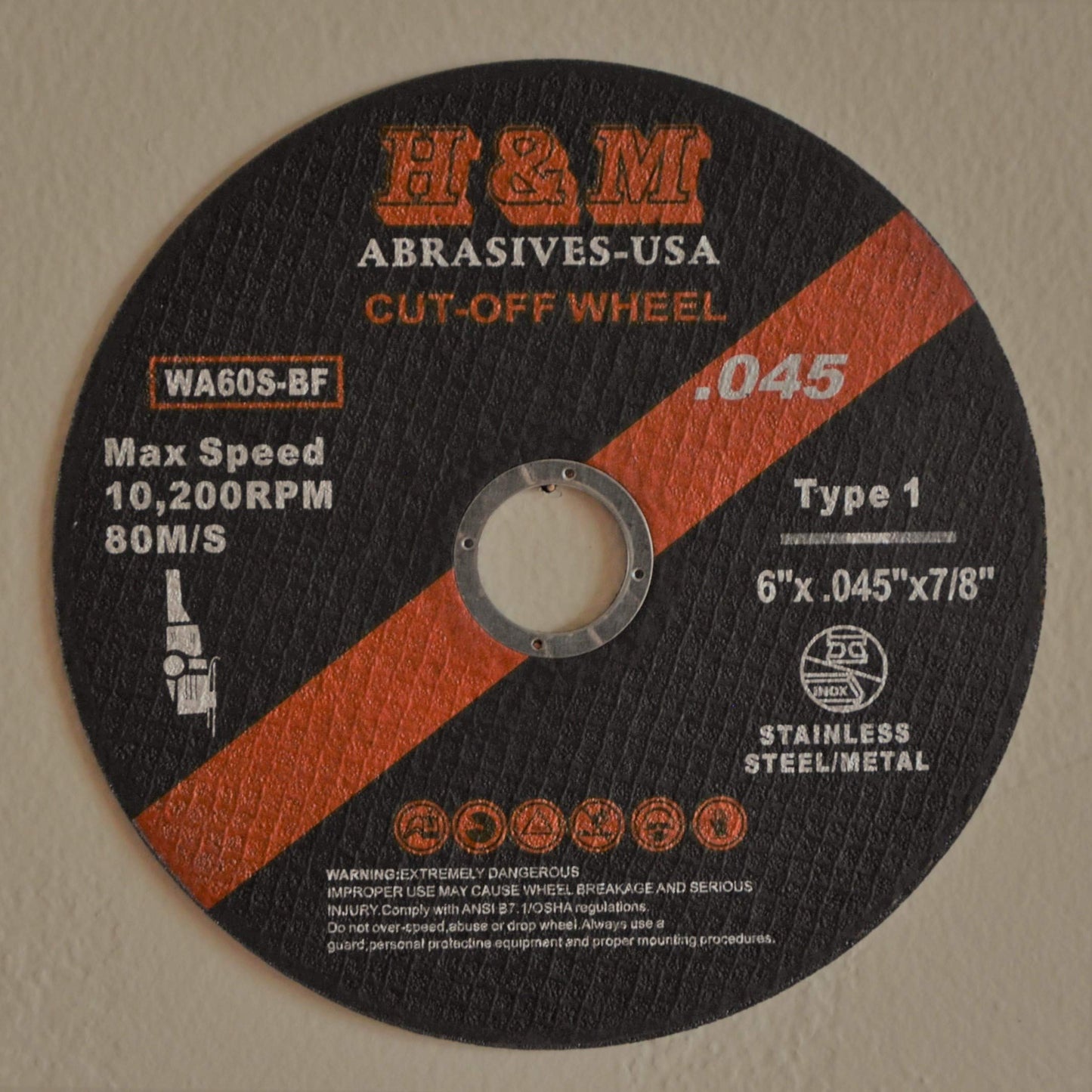 6" x .045" x 7/8" CUT-OFF WHEELS for Stainless Steel &.Metal Cutting Disc (20 PACK)