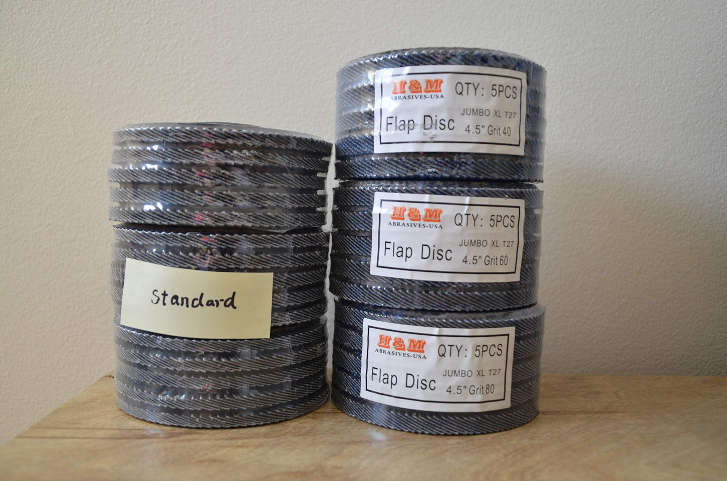 10pcs Premium Jumbo FLAP DISCS 4-1/2" x 7/8" Zirconia 60 grit Grinding Wheel