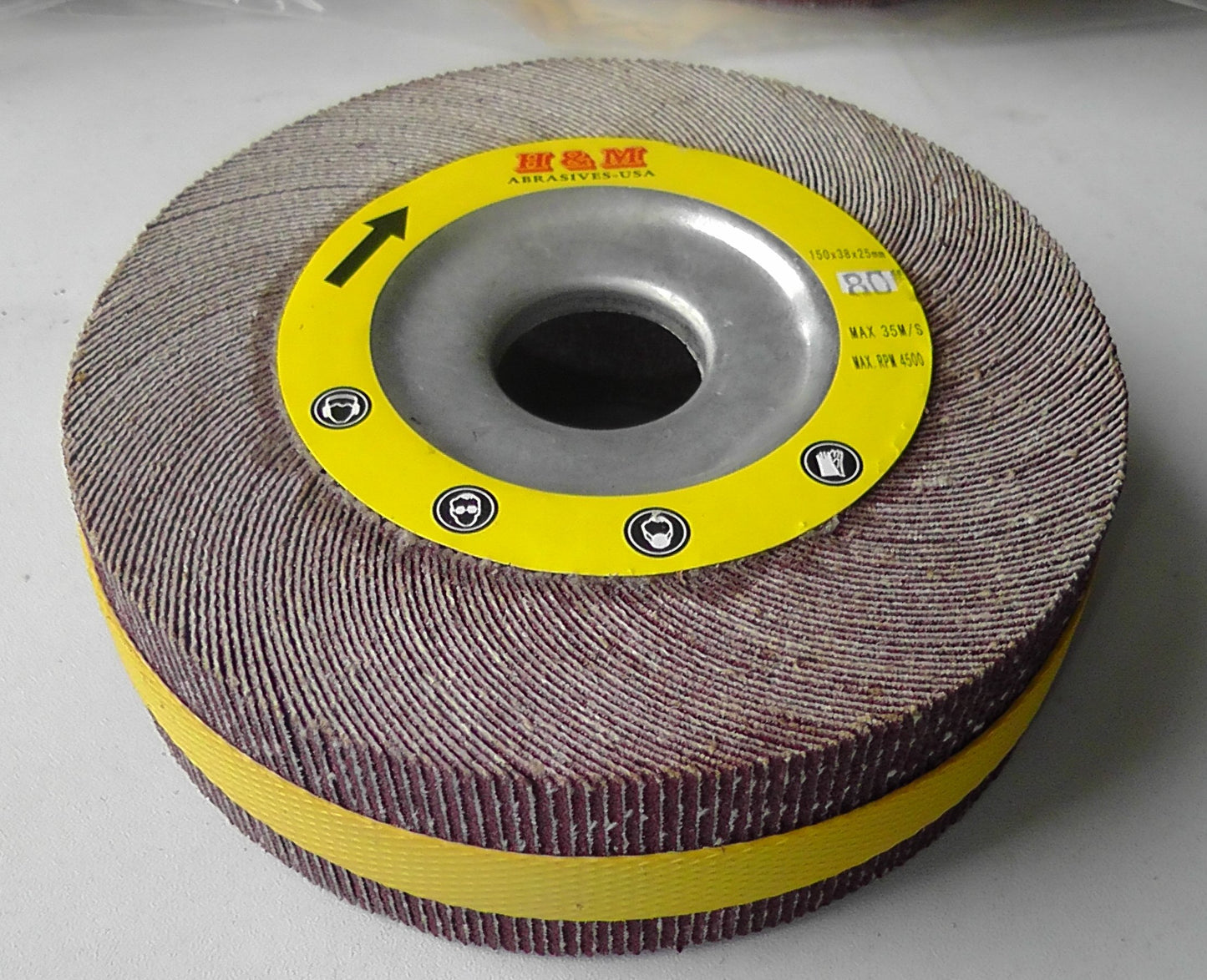 Premium FLAP WHEEL 8" x 1" with 1" bore Unmounted 40 grit