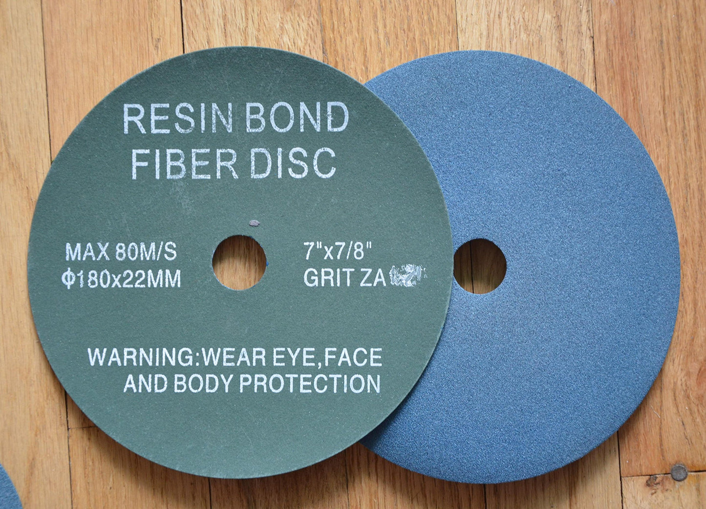 7" RESIN FIBER SANDING DISC Zirconia 100 Grit Discs / 25 Pack