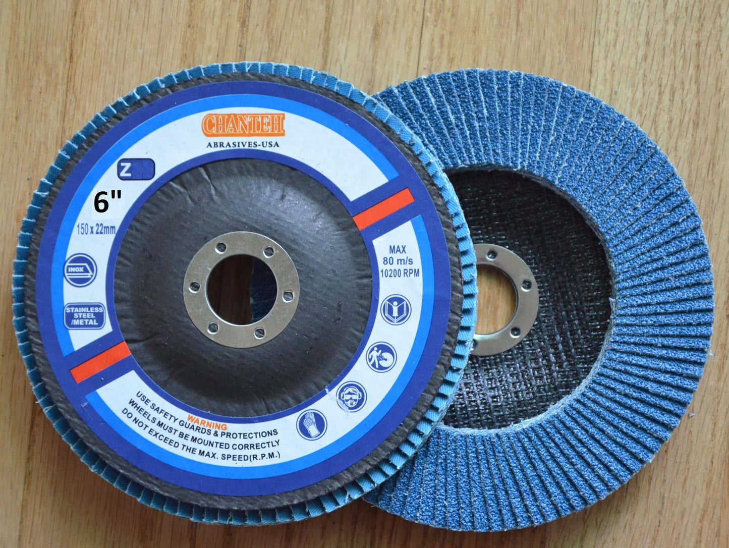 Premium FLAP DISCS 6" x 7/8" Zirconia 40 grit Grinding Wheel grinder tool - 5pcs Pack