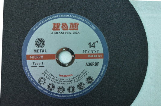 14" x 1/8" x 1" Metal CUT-OFF WHEELS chop saw blades
