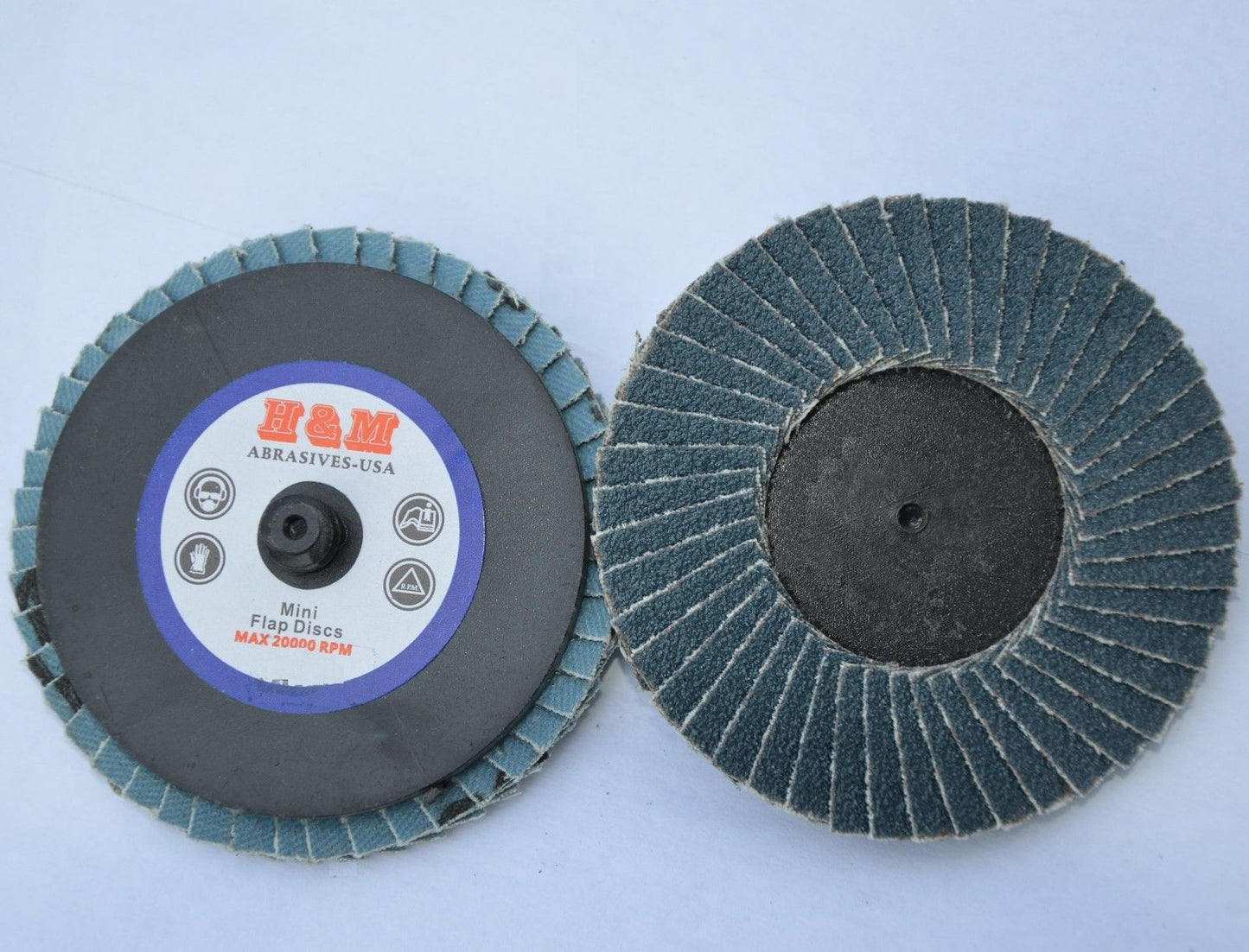 3" FLAP DISCS in 40 60 80 120 Grit - Type R attachment - Roloc Quick Change