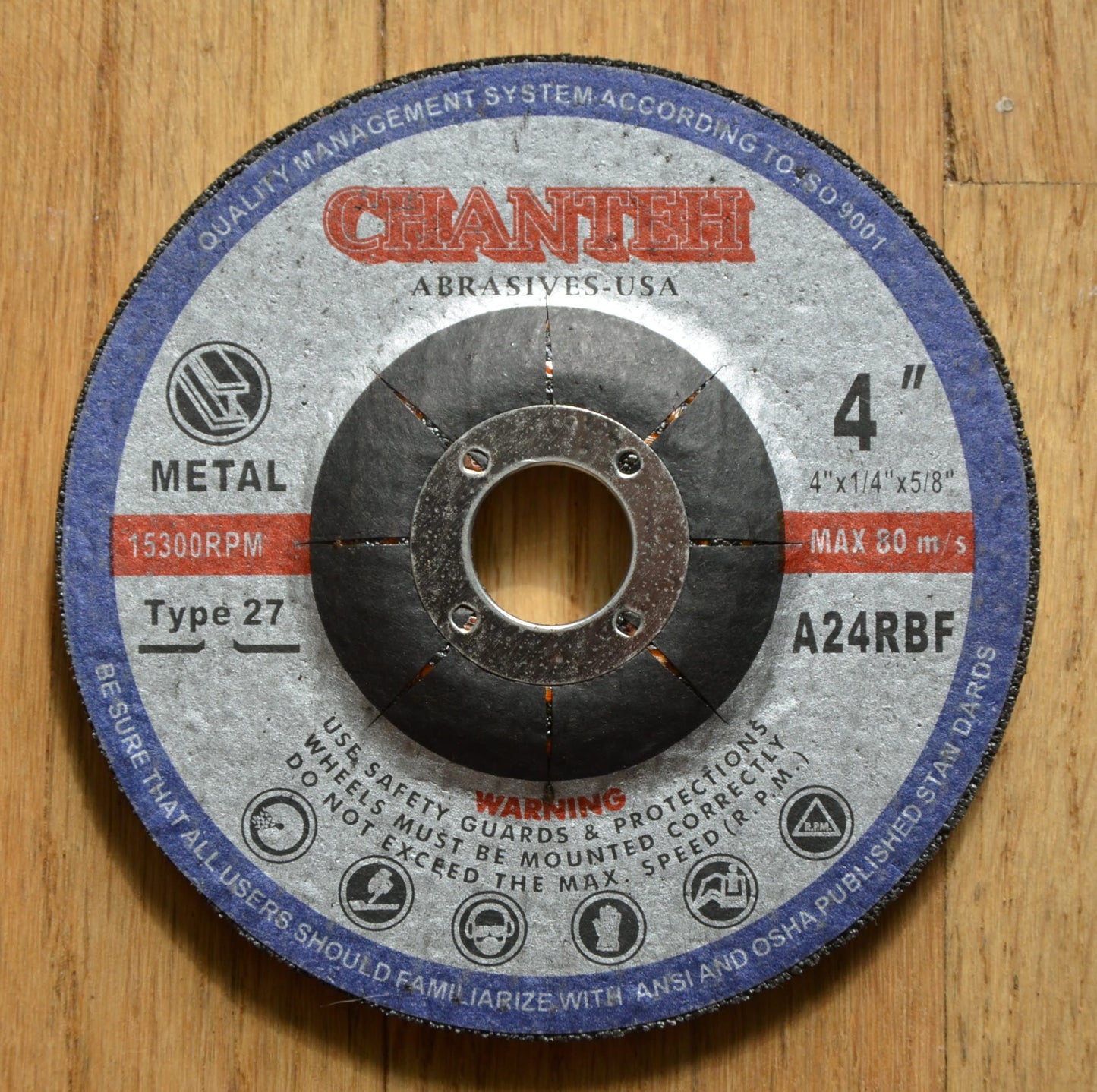 4" x 1/4" x 5/8" Metal GRINDING WHEELS for Angle Grinder tool - 25 Pack