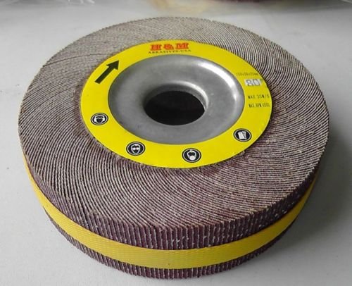 Premium FLAP WHEEL 6" x 1" with 1" bore Unmounted 180 grit