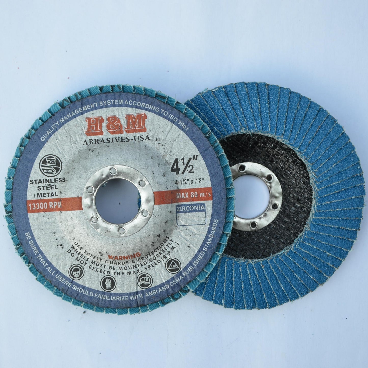 10pcs Premium FLAP DISCS 4-1/2" x 7/8" Zirconia 120 grit Grinding Wheel - Type 27